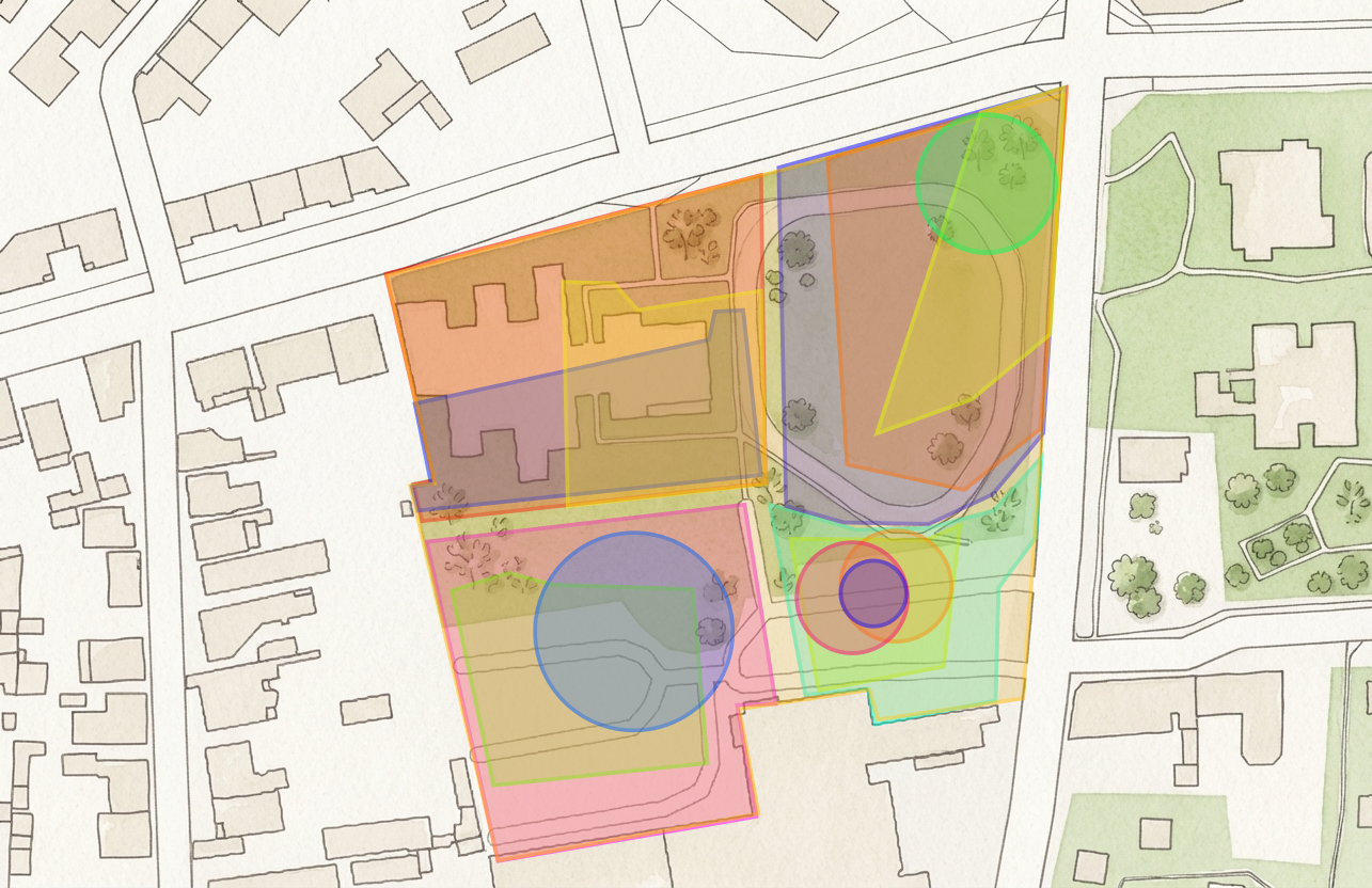 Carte dessinée du jardin
